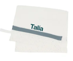 Toallas De Guardería^Cristina de Jos'h Toalla Guardería Rainbow Dots Azul Personalizable