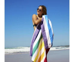 Outlet Toalla Playa Extra Large Microfibra Summer Rainbow Skies Personalizable Regalos Para Madres|Toallas