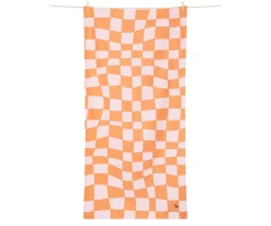 Hot Toalla Playa Extra Large Microfibra Summer Check Naranja Personalizable Niños Toallas|Regalos Para Madres