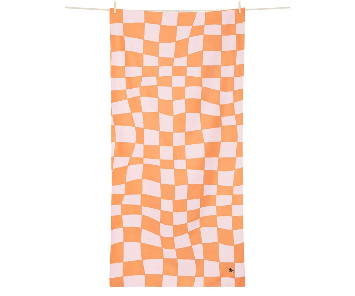 Hot Toalla Playa Extra Large Microfibra Summer Check Naranja Personalizable Niños Toallas|Regalos Para Madres