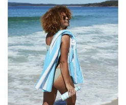 New Toalla Playa Extra Large Microfibra Cabana Azul Pastel Personalizable Regalos Para Madres|Toallas Playa Niños