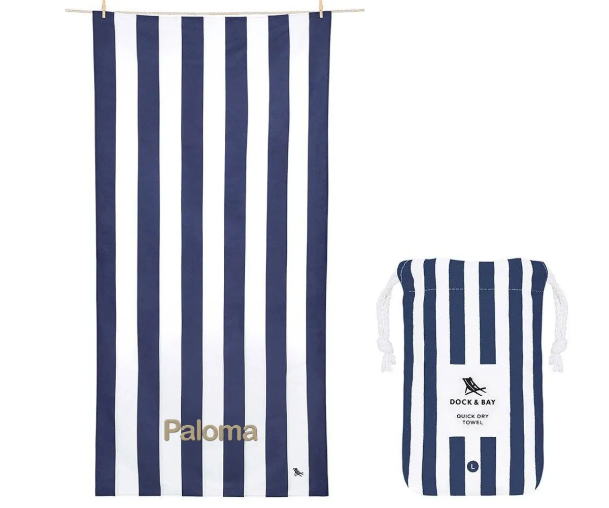 Discount Toalla Playa Large Microfibra Cabana Navy Personalizada Niños Toallas|Toallas Playa Niños