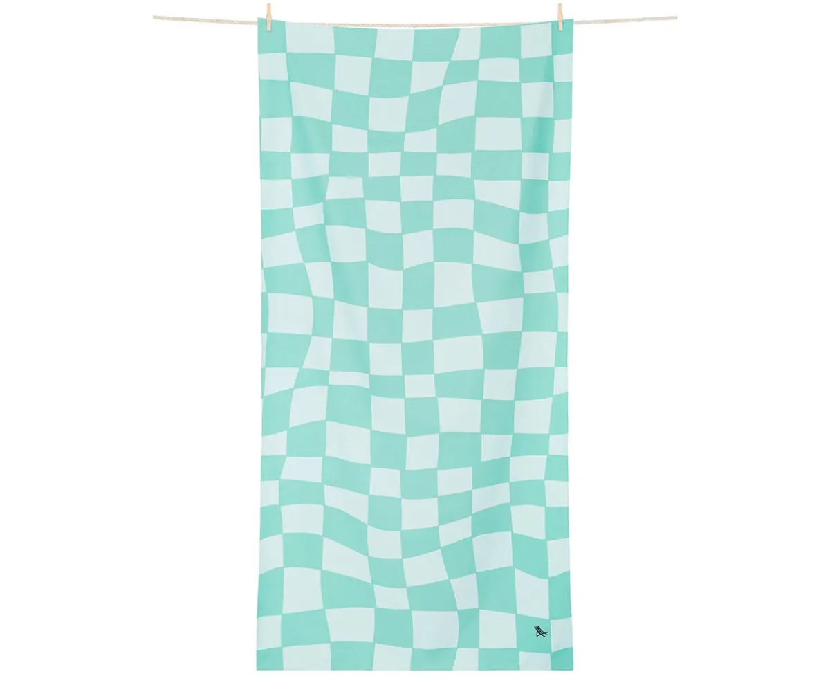 Sale Toalla Playa Large Microfibra Summer Check Verde Personalizable Regalos Para Madres|Toallas