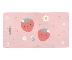 Toalla Playa Microfibra Strawberries Personalizable Niños Toallas|Toallas Playa Niños