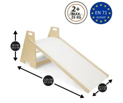 Clearance Tobogán con Escalera 2 en 1 Natural Niños Juguetes Niños 3 Años|Juguetes Niños 4 Años