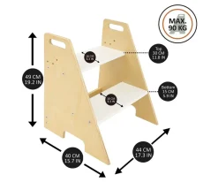 Clearance Tobogán con Escalera 2 en 1 Natural Niños Juguetes Niños 3 Años|Juguetes Niños 4 Años