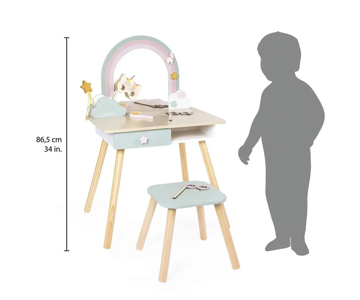 New Tocador Unicornio de Madera y Accesorios Niños Juguetes Niños 6 Años|Juguetes Niños 5 Años