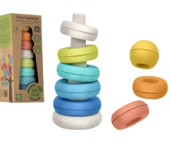 Hot Torre Apilable Bioplástico 9 Pisos Niños Juguetes Para Niños De Un Año|Juguetes Para Niños De 18 Meses