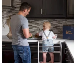 Juguetes Montessori^Ettetete Torre Aprendizaje Montessori Mesa y Silla Blanco/Plateado