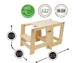 Clearance Torre de Aprendizaje PREMA 3 en 1Natural Niños Juguetes Niños 5 Años|Juguetes Niños 4 Años