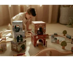 Torre Encajable Ciudad con Coches Niños Juguetes Apilables|Juguetes Niños 3 Años