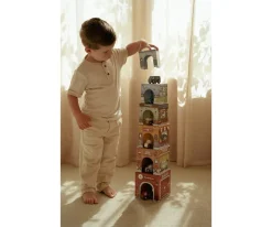 Torre Encajable Ciudad con Coches Niños Juguetes Apilables|Juguetes Niños 3 Años