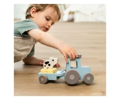 Sale Tracto de Madera Tiny Farm Dotti Azul Niños Juguetes Niños 3 Años|Juguetes Para Niños De 18 Meses