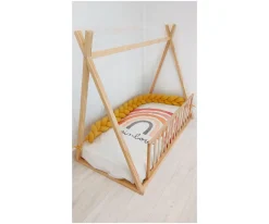 Ropa De Cuna Y Cama^Mobo Trenza Protector Algodón Gris 180 cm