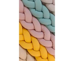 Ropa De Cuna Y Cama^Mobo Trenza Protector Algodón Menta 180 cm