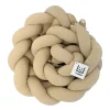 Ropa De Cuna Y Cama^Mobo Trenza Protector de Cuna Lino Beige 210 cm