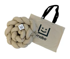 Ropa De Cuna Y Cama^Mobo Trenza Protector de Cuna Lino Natural 180 cm