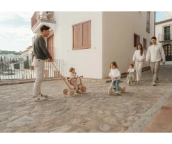 Discount Triciclo con Barra 4 en 1 Rosa Flores Niños Juguetes Para Niños De 18 Meses|Juguetes Niños 3 Años