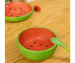 Baby Led Weaning^Oli & Carol Vajilla 3 Piezas de Madera Wally The Watermelon