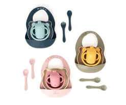 Outlet Vajilla 7 Piezas Silicona Blue Regalos Para Bebés|Baby Led Weaning