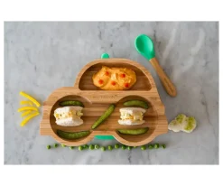 Regalos Para Niños^Ecorascals Vajilla Coche Verde