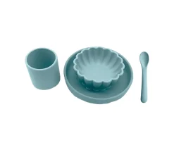 Vajilla Infantil^Play and store Vajilla de Silicona Blue