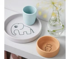 Vajilla Infantil^Done by Deer Vajilla de Silicona Elphee Verde/Mostaza/Azul