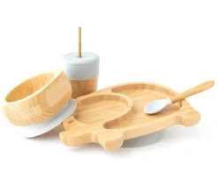 Vajilla Infantil^Ecorascals Vajilla Elefante Gris