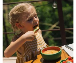 New Vajilla Infantil Bol y Cuchara de Madera Wally The Watermelon Niños Regalos Para Niños|Baby Led Weaning