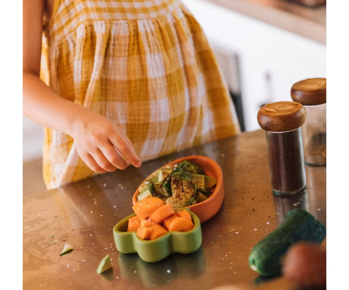 Best Vajilla Infantil Plato y Cuchara de Madera Cathy The Carrot Niños Regalos Para Niños|Baby Led Weaning