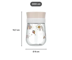 Vasos Para Bebés Y Niños^Mepal Vaso Antiderrame 360º Mio Sunshine & Rainbow 300 ml