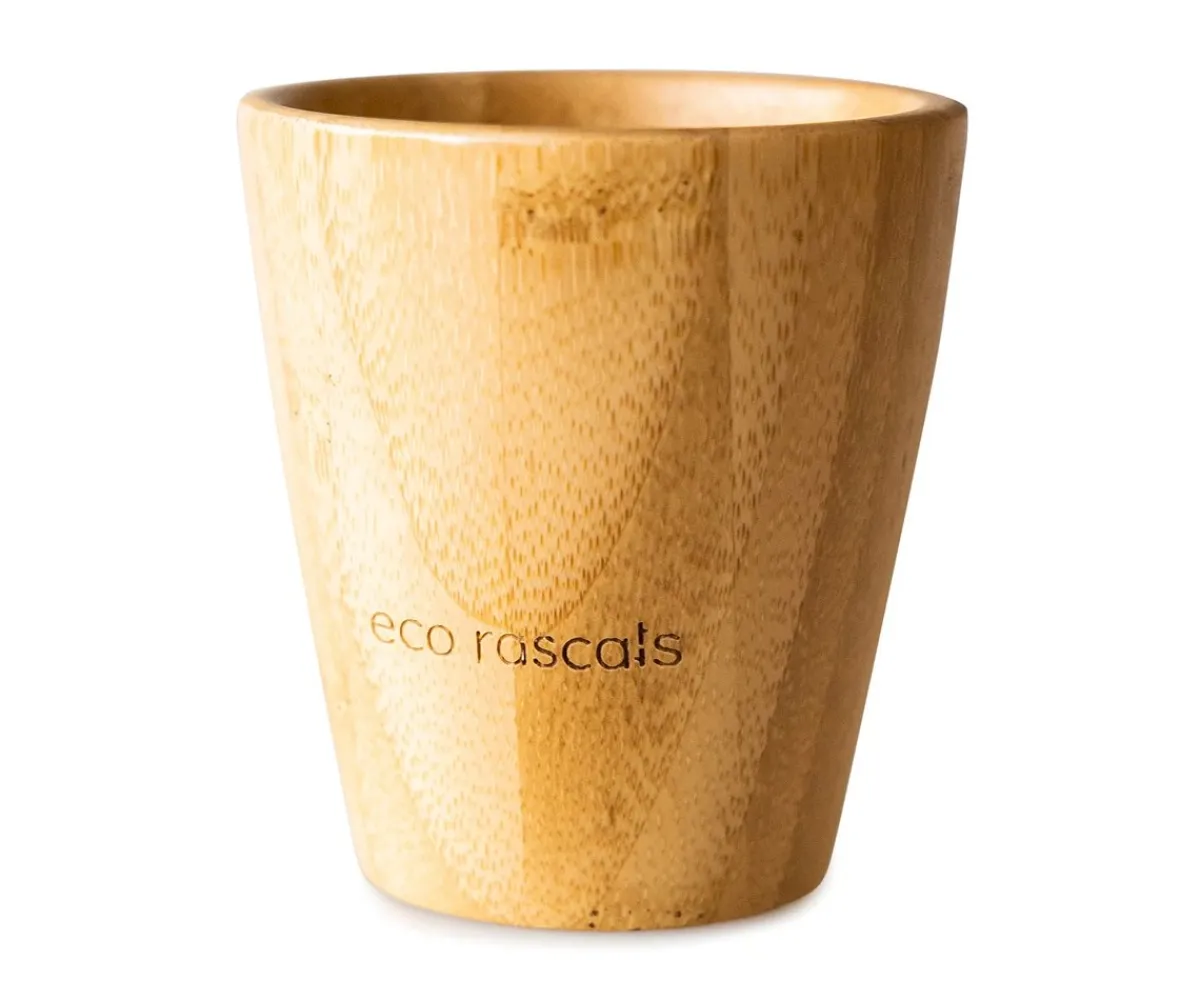 Vasos Para Bebés Y Niños^Ecorascals Vaso Bambú Amarillo con Tapa 190ml