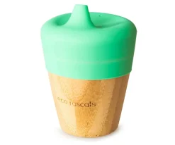 Vasos Para Bebés Y Niños^Ecorascals Vaso Bambú Verde con Tapa 190ml