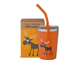 Vaso Termo Hermético con Pajita TEMP Tumbler Reno Orange Comer Al Aire Libre|Botellas De Acero